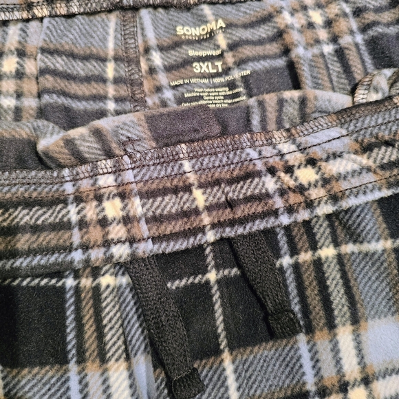 Sonoma 3XLT Men's Navy Plaid Lounge Pants 3XLT - Picture 3 of 3